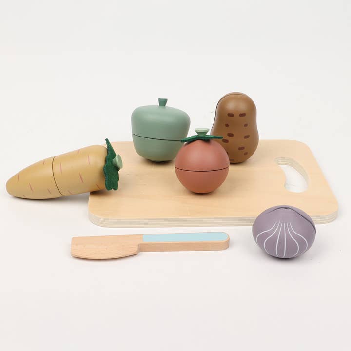 Wooden Vegetable Cutting Set Toddlers