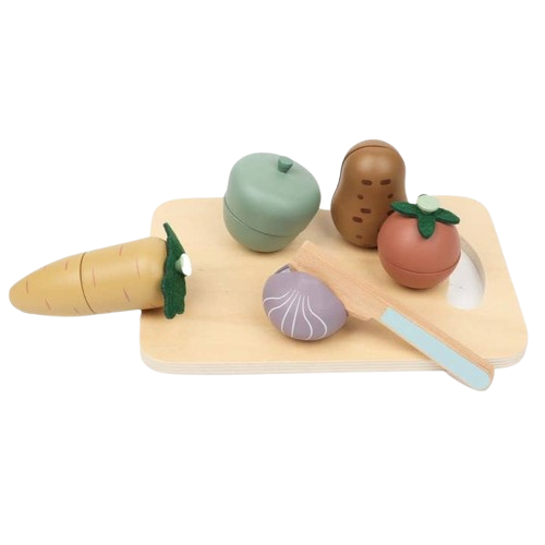 Wooden Vegetable Cutting Set Toddlers